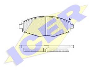 Icer 181262. Комплект гальмівних колодок (дискових)