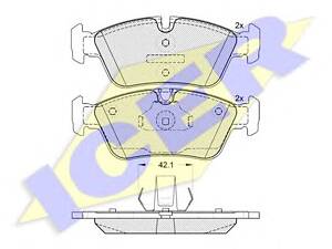 Icer 181295. Комплект гальмівних колодок (дискових)