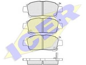 Icer 181304. Комплект гальмівних колодок