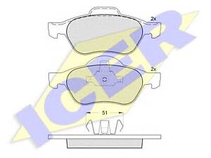 Icer 181431. Комплект гальмівних колодок (дискових)