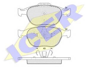 Icer 181537. Комплект тормозных колодок (дисковых)