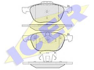 Icer 181617202. Комплект тормозных колодок (дисковых)