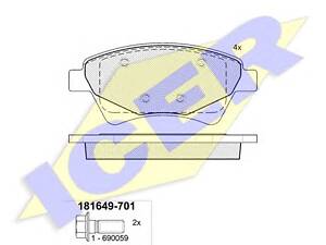 Icer 181649-701. Комплект тормозных колодок (дисковых)