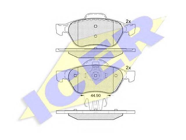 Icer 181860. Комплект гальмівних колодок (дискових)