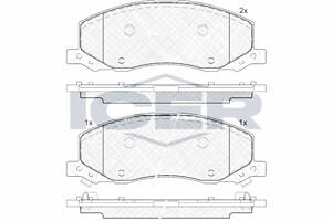 ICER 181927 Колодки тормозные (передние) Opel Insignia A 08-/Bentley Flying Spur 13-/Saab 9-5 II 10-12