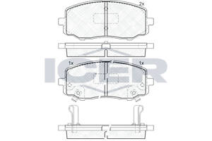 ICER 181937 Колодки гальмівні (передні) Dodge i10 07-/Hyundai i20/Click 08-