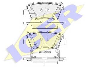 Icer 181976. Комплект тормозных колодок (дисковых)