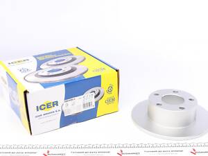 ICER 78BD4060-2 Тормозной диск (задний) Audi 100 -94/A6/VW Passat B5 94-05/Skoda Superb 01-08 (245x10)(с покр)(полн)