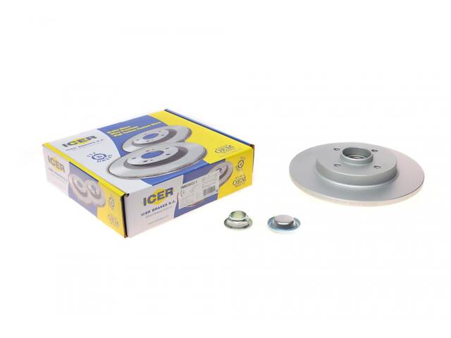ICER 78BD5023-1 Тормозной диск (задний) Citroen C4/Peugeot 308/3008/5008 06- (268х12)(+ABS)(с подш.)(с покр)(полный) - Фото 1