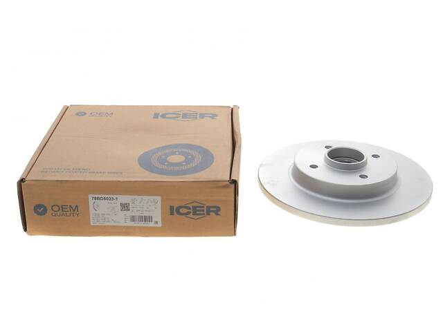 ICER 78BD5023-1 Тормозной диск (задний) Citroen C4/Peugeot 308/3008/5008 06- (268х12)(+ABS)(с подш.)(с покр)(полный) - Фото 10