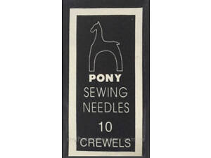 Игла Pony (Индия) вышивка гладью №10 (25 шт) набор, вышивка бисером, нитками, лентами, гладью