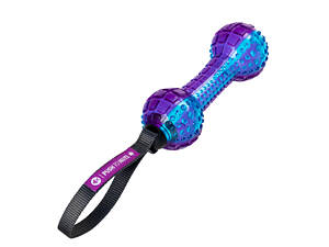 Игрушка для собак Гантель с пищалкой, что выключается GiGwi Push to mute, TPR резина, нейлон, 18 см