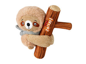 Игрушка для собак Ленивец с большой пищалкой GiGwi Shaking Fun, текстиль, плюш, 22 см