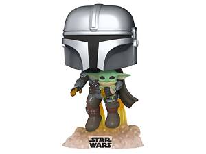 Ігрова фігурка FUNKO POP! серії 'Мандалорець' - МАНДАЛОРЕЦЬ, ЩО ЛЕТИТЬ З МАЛЮКОМ