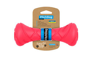 Игровая гантель для апортировки PitchDog, длина 19 см, диаметр 7 см розовый.