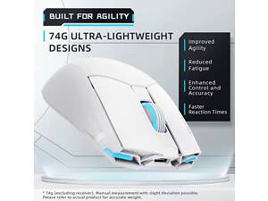 Ігрова миша Machenike M7Pro PAW3395 White 26000DPI