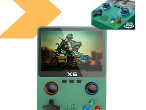 Игрова портативна консоль PSP 6X з монітором 3,5 дюйма 1000 ігор XPRO Чорний (43813-X6_1144)