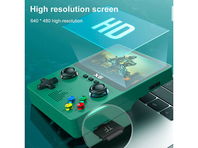Игрова портативна консоль PSP 6X з монітором 3,5 дюйма 1000 ігор XPRO Чорний (43813-X6_1144) - Фото 10