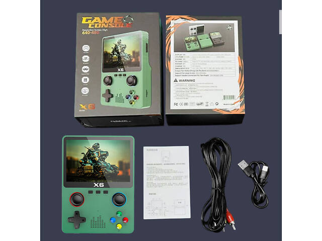 Игрова портативна консоль PSP 6X з монітором 3,5 дюйма 1000 ігор XPRO Чорний (43813-X6_1144) - Фото 12