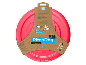 Ігрова тарілка для апортировки PitchDog, діаметр 24 см рожевий