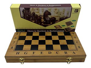 Игровой набор DUKE нарды шахматы шашки 38,7х38,7х2,3 cм Разноцветный (DN36040)