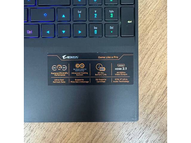 Игровой ноутбук Б-класс Gigabyte Aorus 15P XD / 15.6' (1920x1080) IPS / Intel Core i7-11800H (8 (16) ядер по 2.3 - 4.6 G - Фото 9
