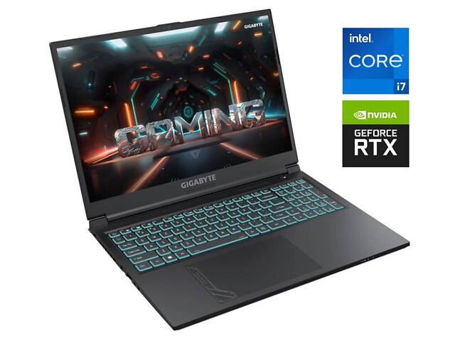 Игровой ноутбук Gigabyte G6 KF / 16' (1920x1200) IPS / Intel Core i7-13620H (10 (16) ядер по 3.6 - 4.9 GHz) / 16 GB DDR5 - Фото 1