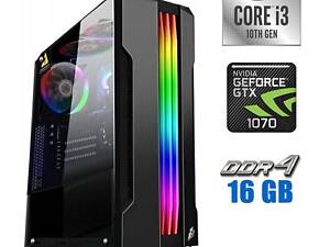 Игровой ПК Tower/ i3-10100F/ 16GB RAM/ 240GB SSD/ GeForce GTX 1070 8GB