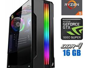 Ігровий ПК Tower/ Ryzen 5 4500/ 16GB RAM/ 480GB SSD/ GeForce GTX 1660 Super 6GB