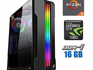 Ігровий ПК Tower/ Ryzen 5 3600/ 16GB RAM/ 480GB SSD/ GeForce GTX 1060 6GB