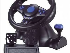 Ігровий кермо PXN Vibration Steering з педалями та коробкою передач для PC/PS3/PS2 3в1+VR Box 2.0