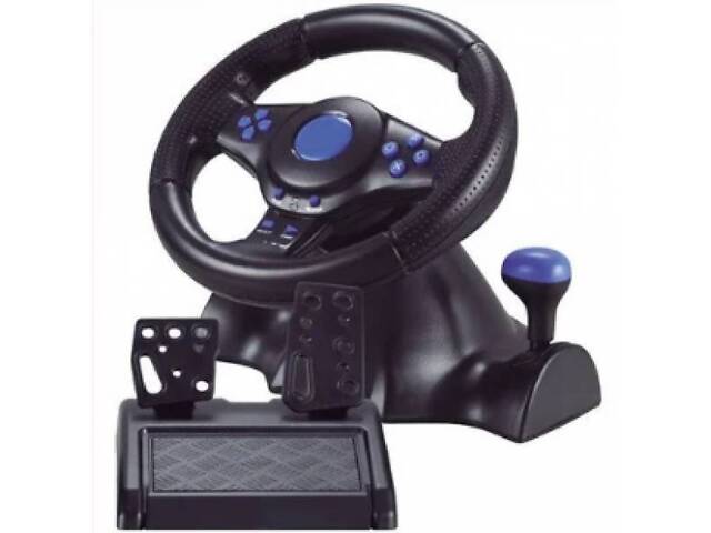 Ігровий кермо PXN Vibration Steering з педалями та коробкою передач для PC/PS3/PS2 3в1+VR Box 2.0 - Фото 1