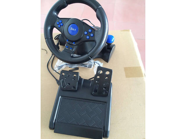 Ігровий кермо PXN Vibration Steering з педалями та коробкою передач для PC/PS3/PS2 3в1+VR Box 2.0 - Фото 19