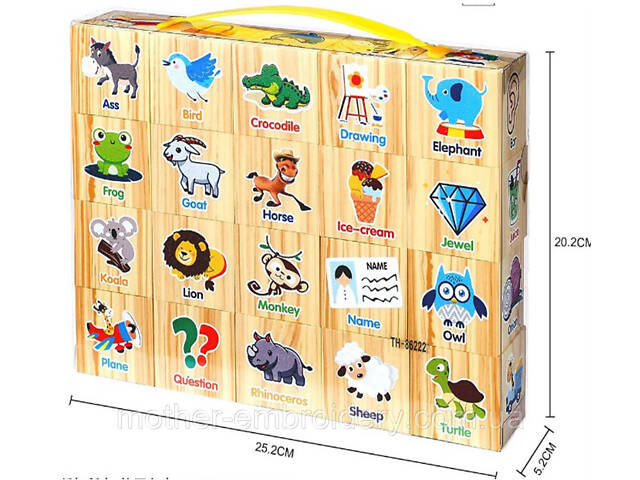 Игровые кубики Star Toys фомовые EVA ' Тварини ' набор из 20 кубиков кубик 5 см в упаковке K13806 - Фото 1