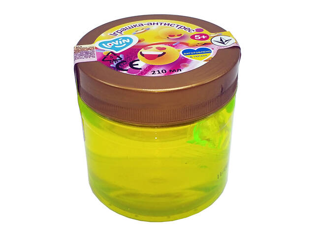 Игрушка-антистресс 210 мл Slime time ТМ Lovin 80142 Желтый - Фото 1