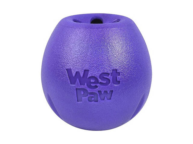 Игрушка для собак мяч с тайником для лакомств West Paw Rumbl Large Eggplant (Вест Пав Рамбл)