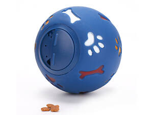 Іграшка-годівниця для тварин М'ячик 11092 11 см синя