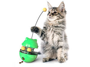 Іграшка-годівниця для тварин Куля 11173 10х10х13.5 см зелена