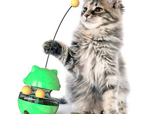 Іграшка-годівниця для тварин Куля 11173 10х10х13.5 см зелена