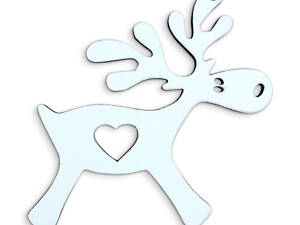 Іграшка на ялинку Mazhura Олень MZ-708530 11х12 см біла