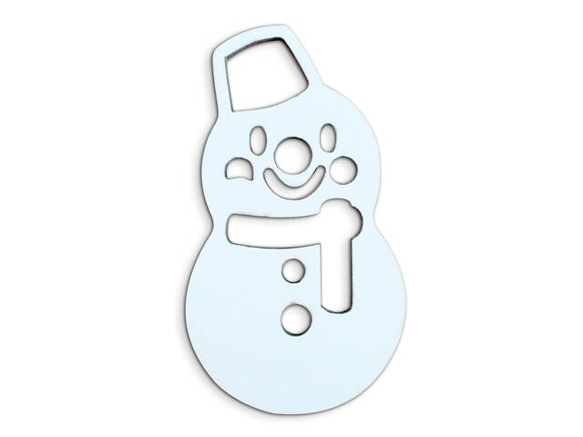 Игрушка на елку Mazhura Снеговик MZ-708538 13х7,5 см белая - Фото 1