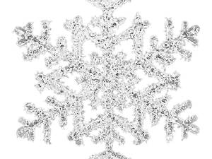 Іграшка на ялинку Novogod'ko Сніжинка 974875 20 см іній