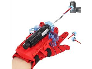 Игрушка перчатка перчатка супергероя человек паук Spiderman (Спайдермен) с пусковым механизмом и подарком 8825-1A