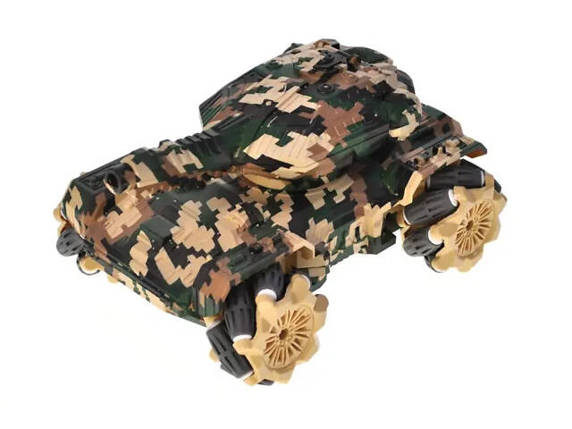 Іграшка танк на радіокеруванні акумулятор, USB, світло музика дим, дрифт, стріляє гелевими кульками A123-120 - Фото 3