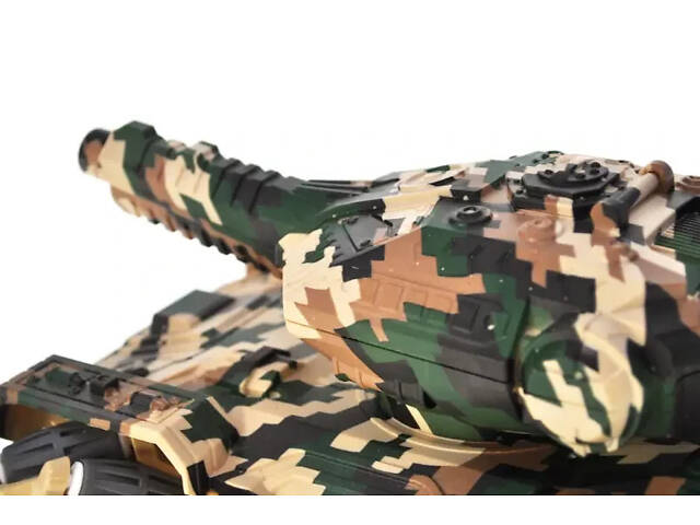 Іграшка танк на радіокеруванні акумулятор, USB, світло музика дим, дрифт, стріляє гелевими кульками A123-120 - Фото 4