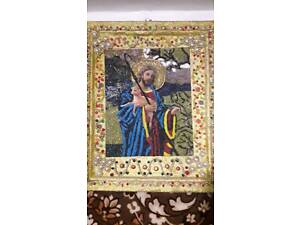 Икона 'Пастир' вышита бисером.