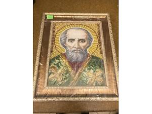 Ікона вишита бісером ручної роботи свт. Ніколай hand made