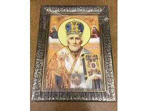 Ікона з бурштину свт. Ніколай чудотворець