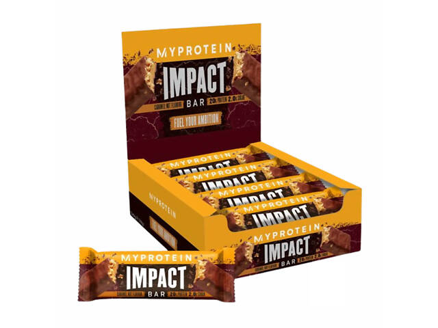 Impact Protein Bar - 12x64g Caramel Nut - Фото 1