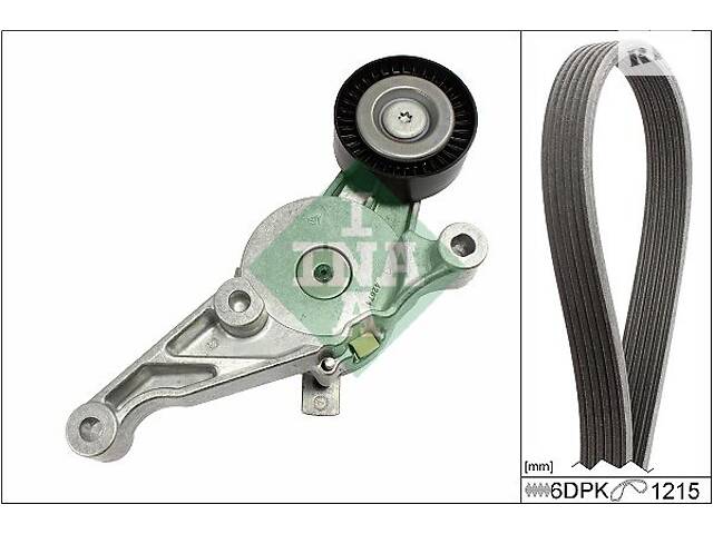 INA 529 0462 10 Комплект ременя генератора VW Caddy III 1.9TDI/2.0TDi 04-10 (6DPK1215) - Фото 1